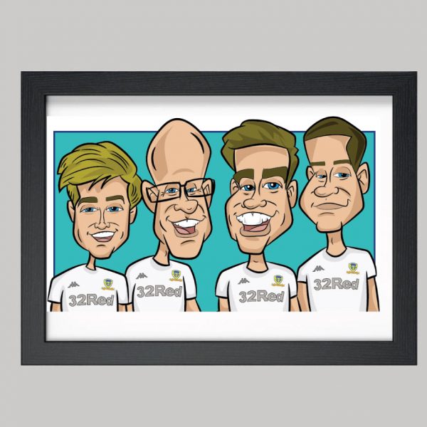 Four Person Digital Caricatures From Photos