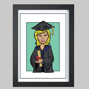 graduation style 1 digital caricature