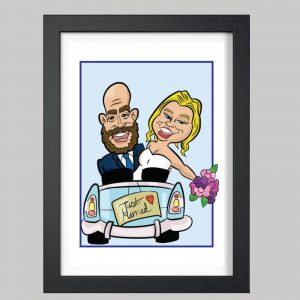 Just Married Digital Caricature