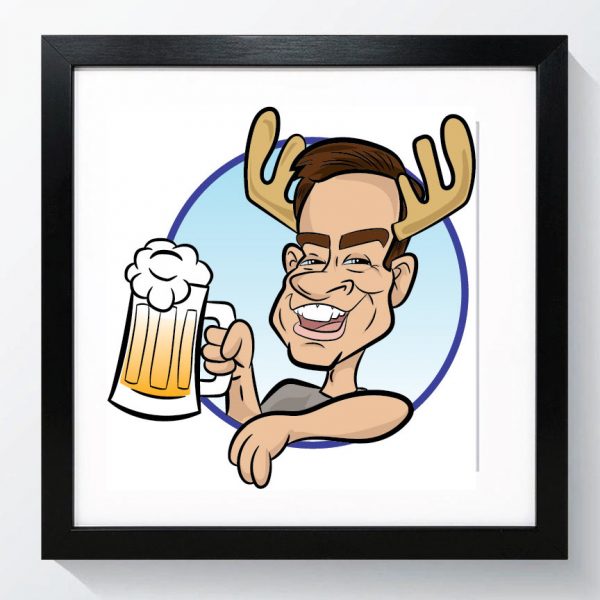 the stag digital caricature