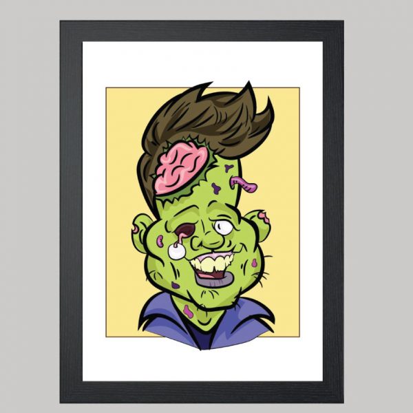 zombie portrait digital caricature